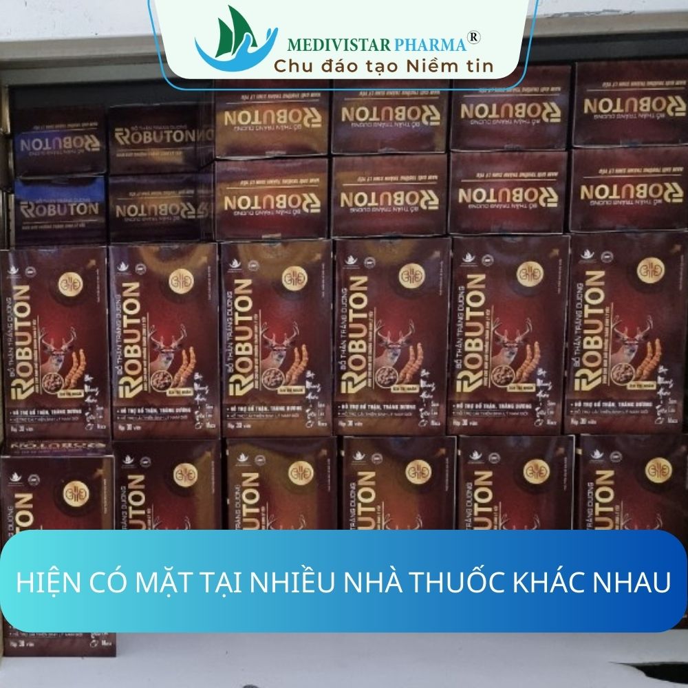 Bổ Thận Tráng Dương ROBUTON Với 8 Loại Thảo Dược Giúp Cải Thiện Sinh Lý Nam An Toàn, Hiệu Quả Hộp 30 Viên Nang