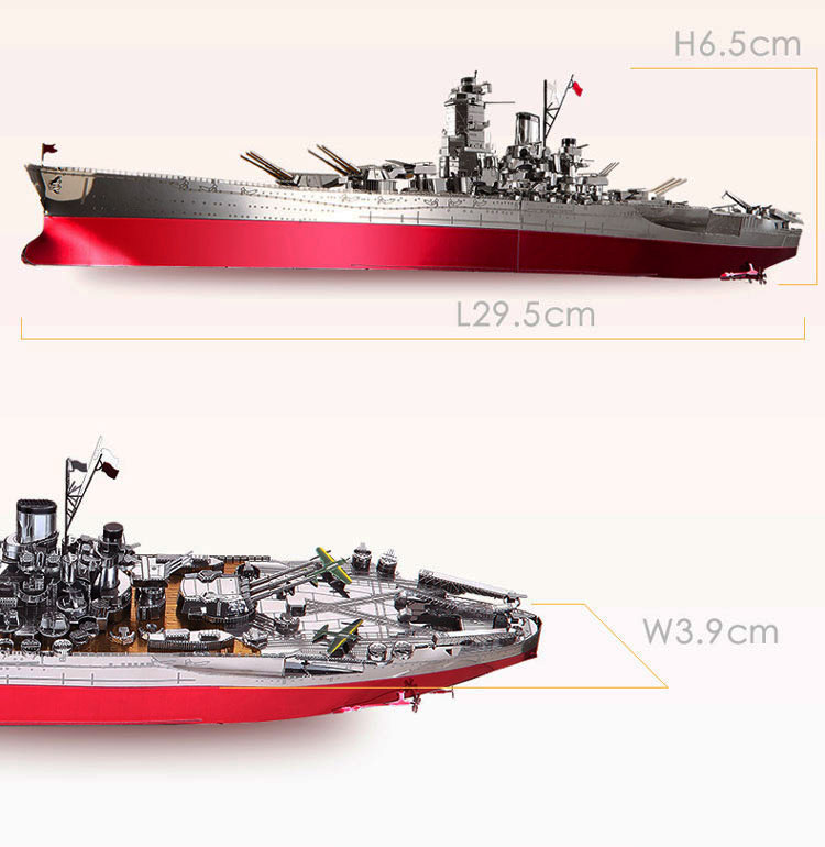 Mô Hình Kim Loại Lắp Ráp 3D Piececool Thiết Giáp Hạm Yamato Battleship MP462 ArtPuzzlevn #3 Mô Hình Kim Loại Lắp Ráp 3D Piececool Thiết Giáp Hạm Yamato Battleship MP462 ArtPuzzlevn