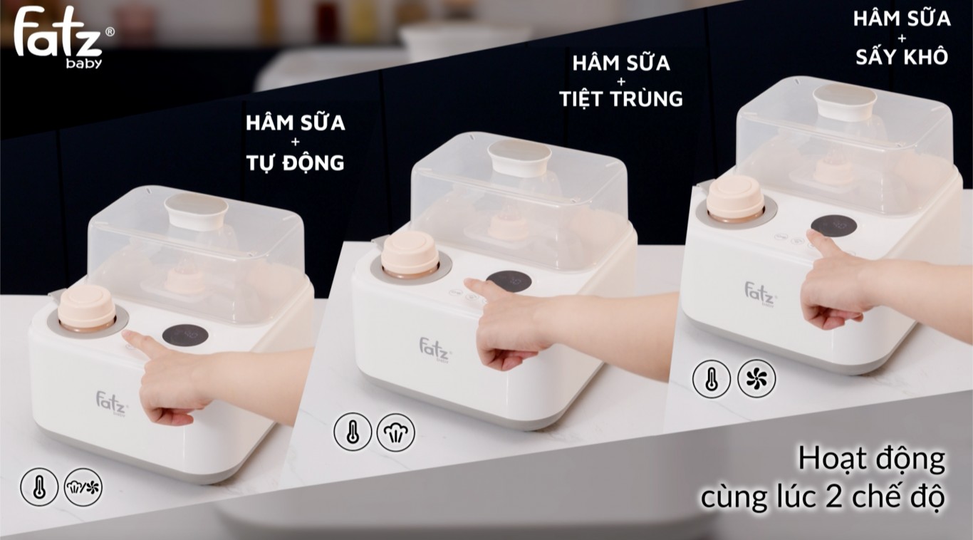 MÁY TIỆT TRÙNG SẤY KHÔ HÂM SỮA ĐIỆN TỬ ĐA NĂNG FATZBABY