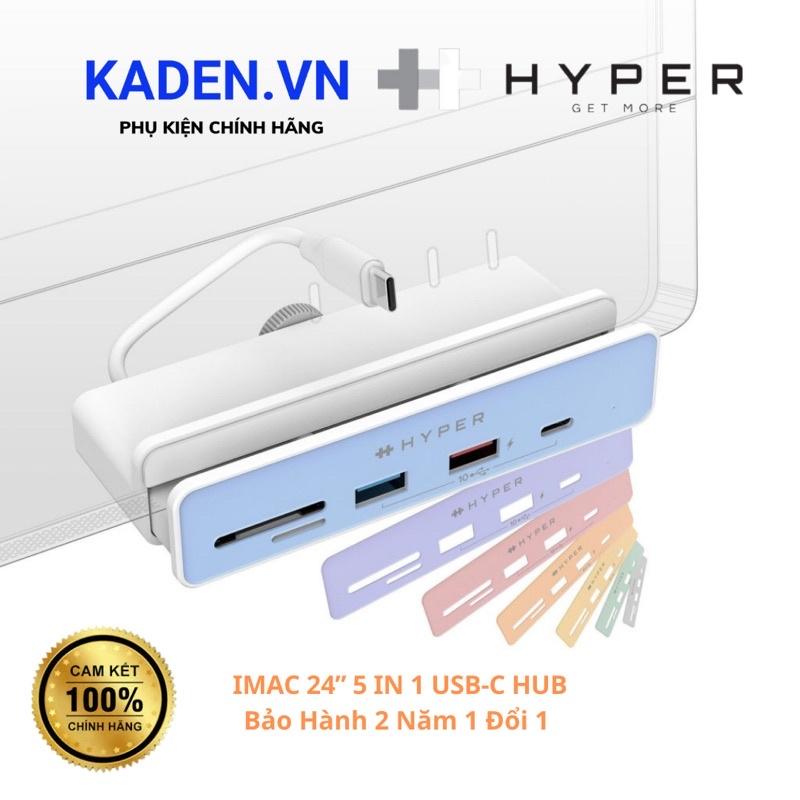 Cổng chuyển chuyên dụng imac 24″ hyperdive hdmi 4k60hz 6-in-1 usb-c hub hd34a (kèm 7 miếng dán theo màu imac 24″)