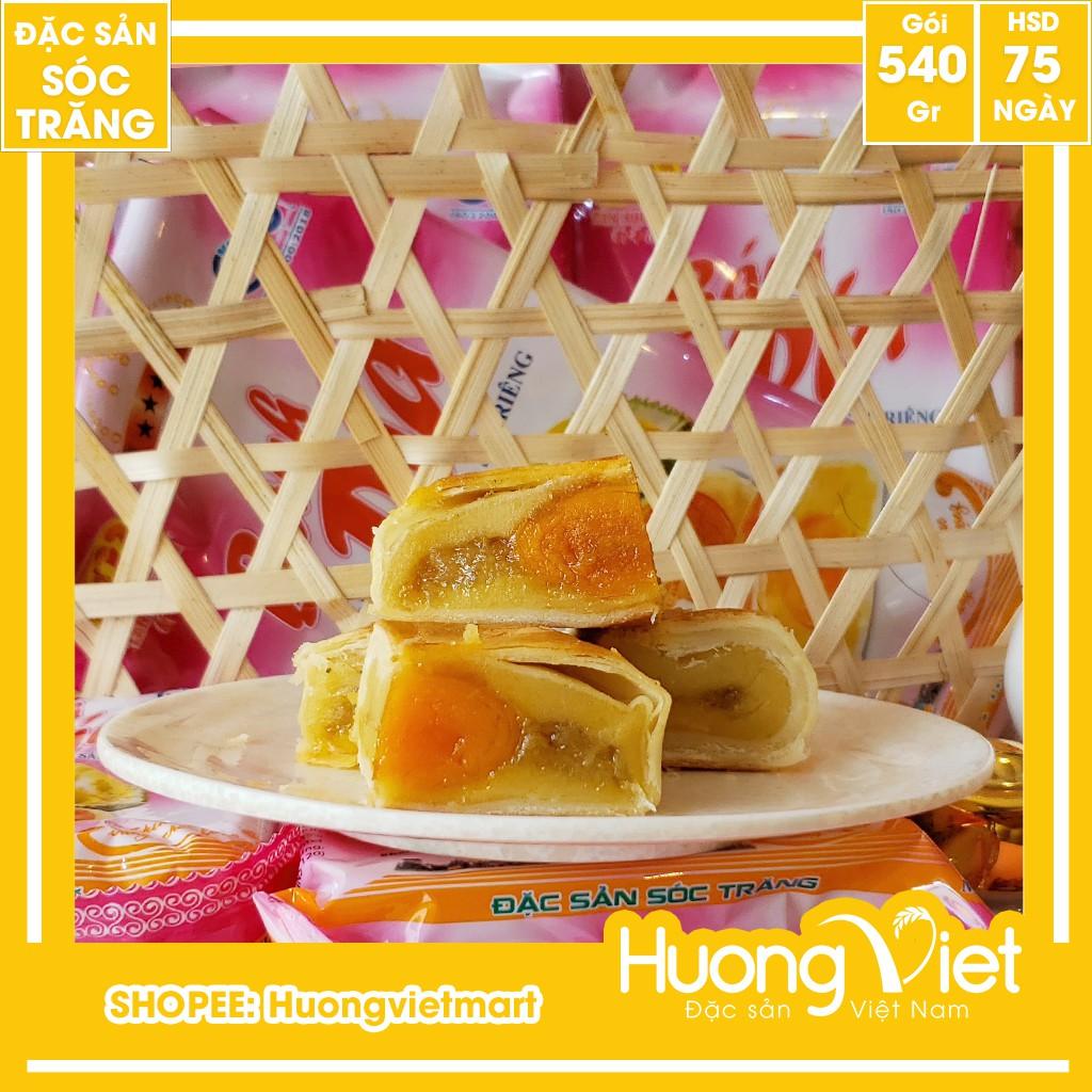 Bánh pía đậu xanh sầu riêng 1 trứng Tân Huê Viên 540g, bánh pía Sóc Trăng chính hãng Tân Huê Viên