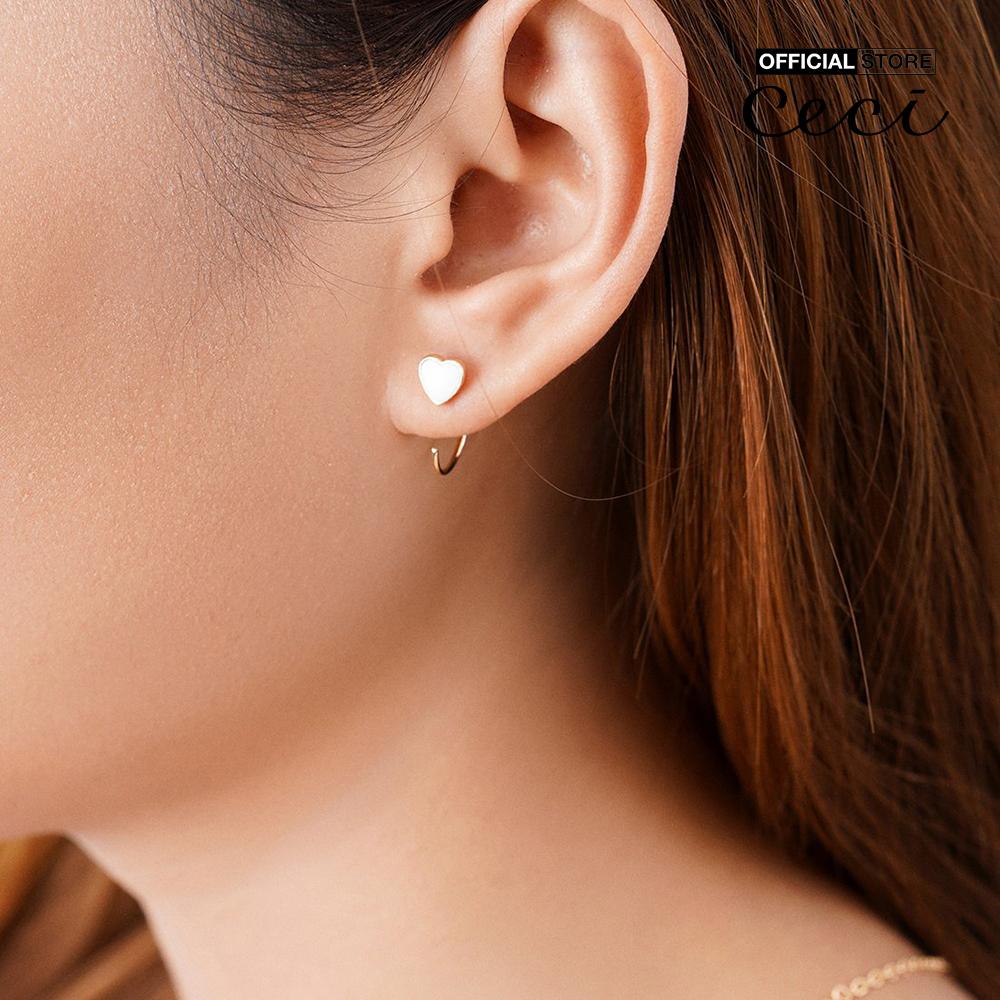 CECI - Khuyên tai nữ khoen tròn xỏ lỗ dáng hở thời trang CC1-04000060-27
