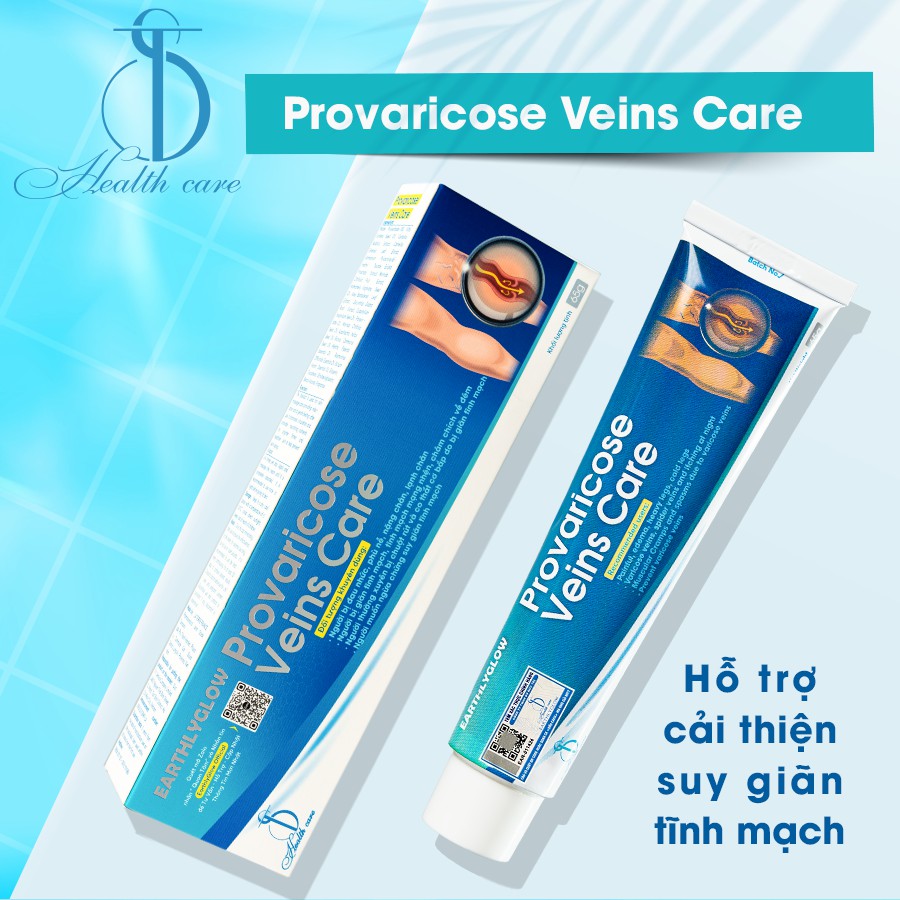 COMBO 5 Tuýp Provaricose veins care - Hỗ trợ cải thiện giãn tĩnh mạch, viêm khớp cấp mãn tính, vết bầm do va chạm cơ học - Chính Hãng Earthlyglow (65g)