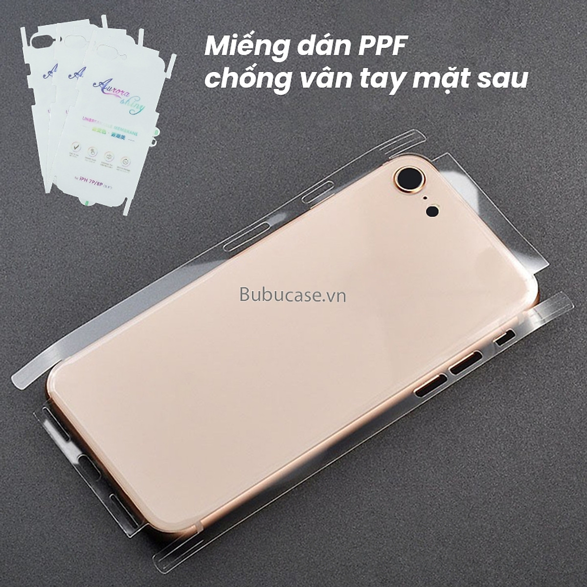 Miếng dán PPF chống vân tay mặt sau và viền cạnh chống trầy xướt cho iPhone - Full dòng máy