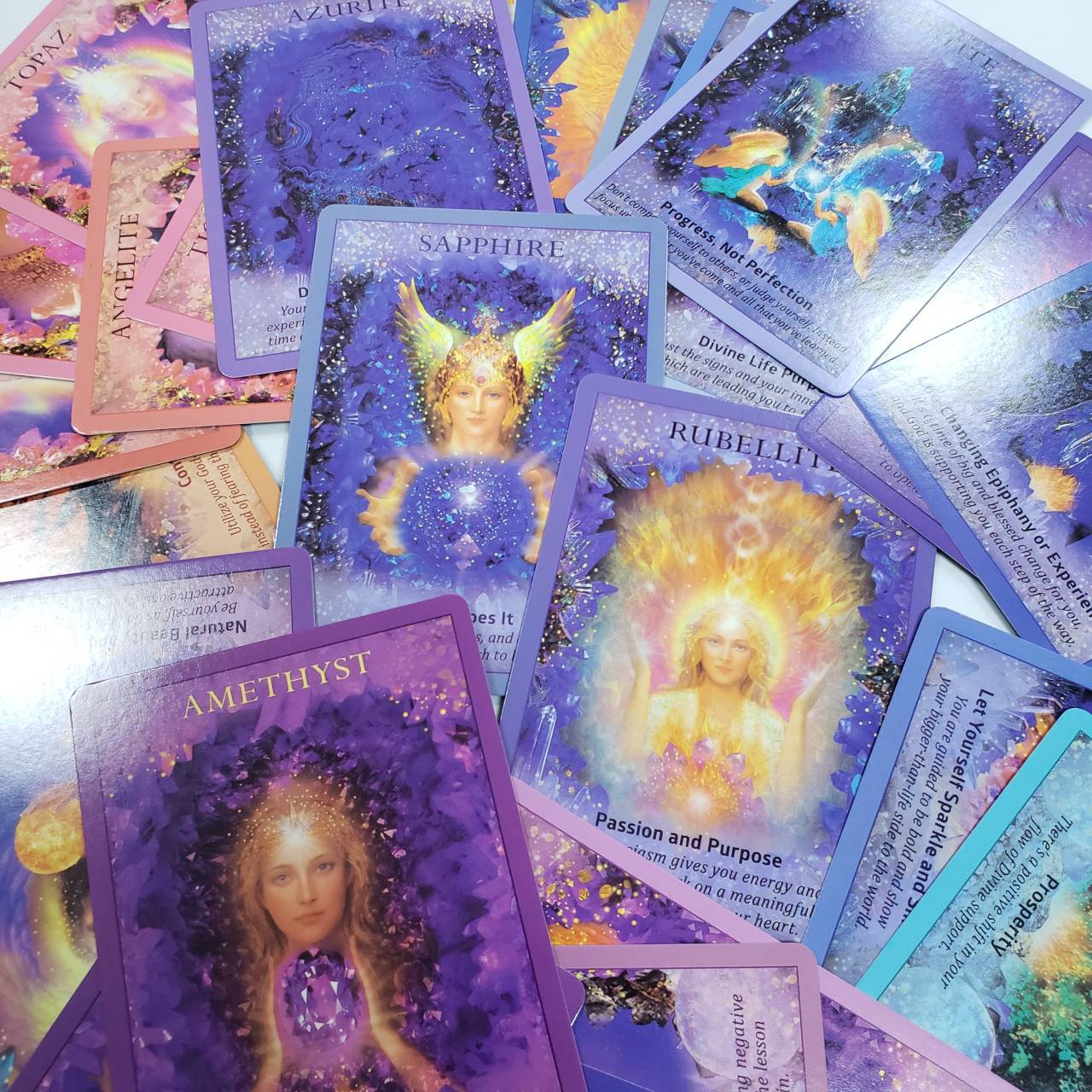 Bộ Bài Bói Tarot Crystal Angels Oracle Card Deck Cao Cấp Đẹp