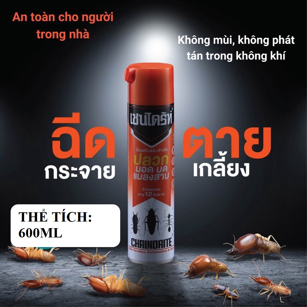 Bình xịt diệt Muỗi/Gián/Kiến/Côn trùng - Chaindrite 600ml