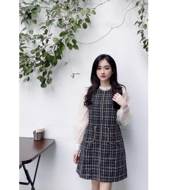 Váy dạ tay bồng