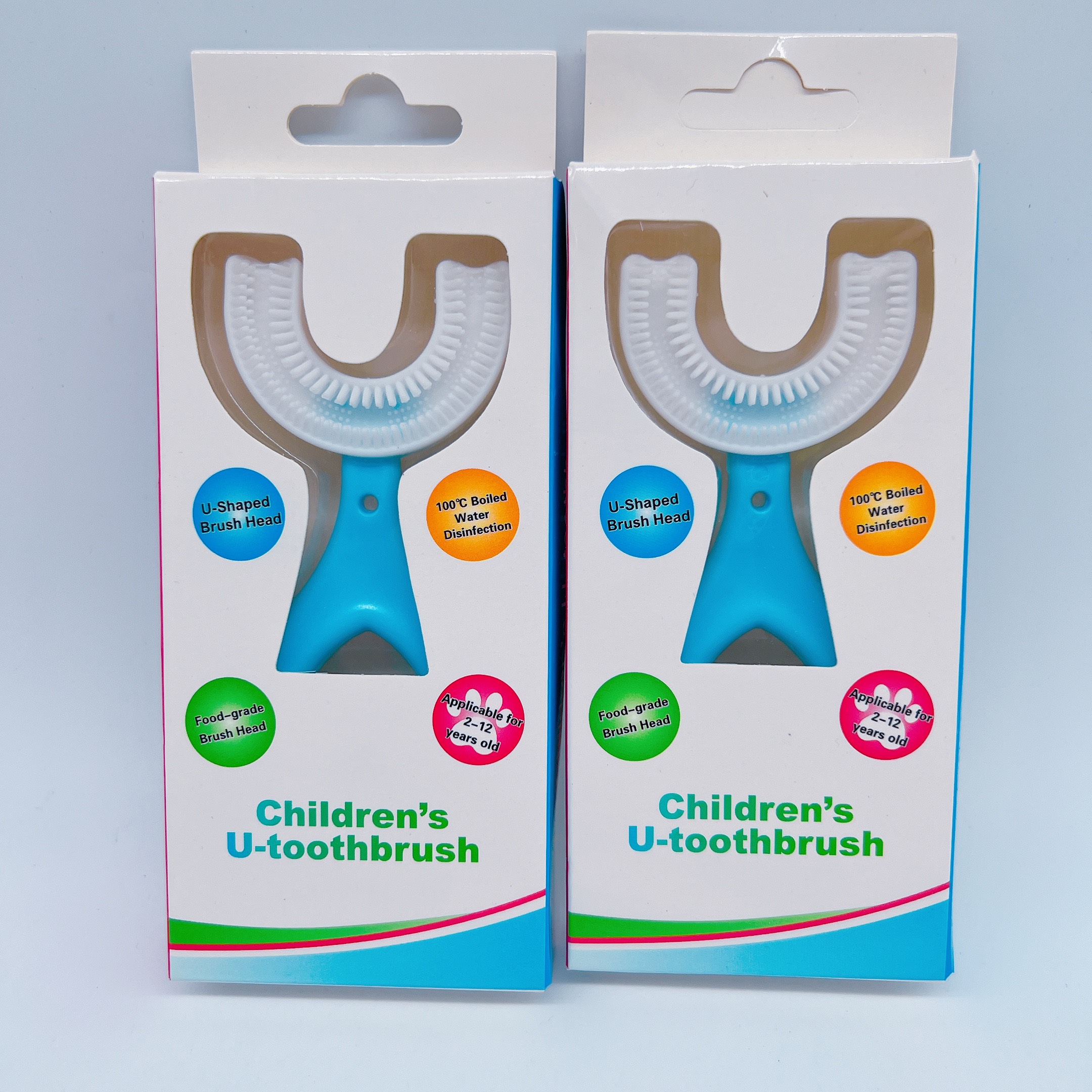 Bàn chải đánh răng cho bé chữ u chất liệu Silicon chịu được lực cắn, dành cho bé từ 2 tuổi - 6 tuổi loại tốt - Quà tặng bảo vệ răng cho bé