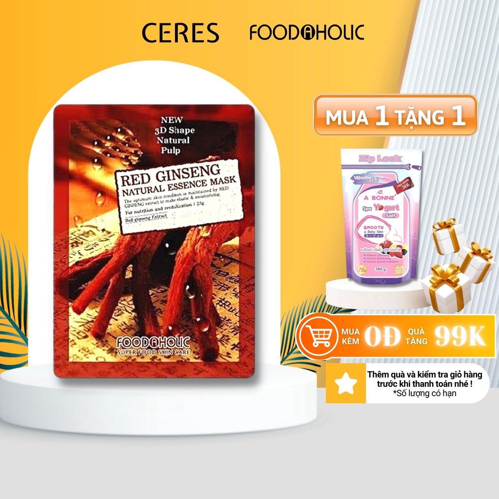 Mặt Nạ 3D Foodaholic Natural Essence Mask Red Gingseng Dưỡng Da 23g