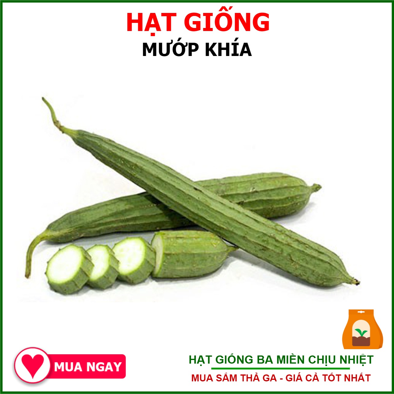 Hạt Giống Mướp Khía Thái Lan Gói 2gram Sen Vàng