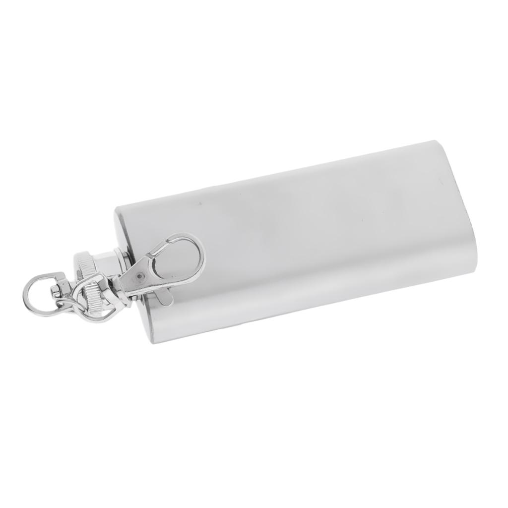 Mini Pocket Hip Flask Key Keychain Stainless Steel Liquor Barware 28ml