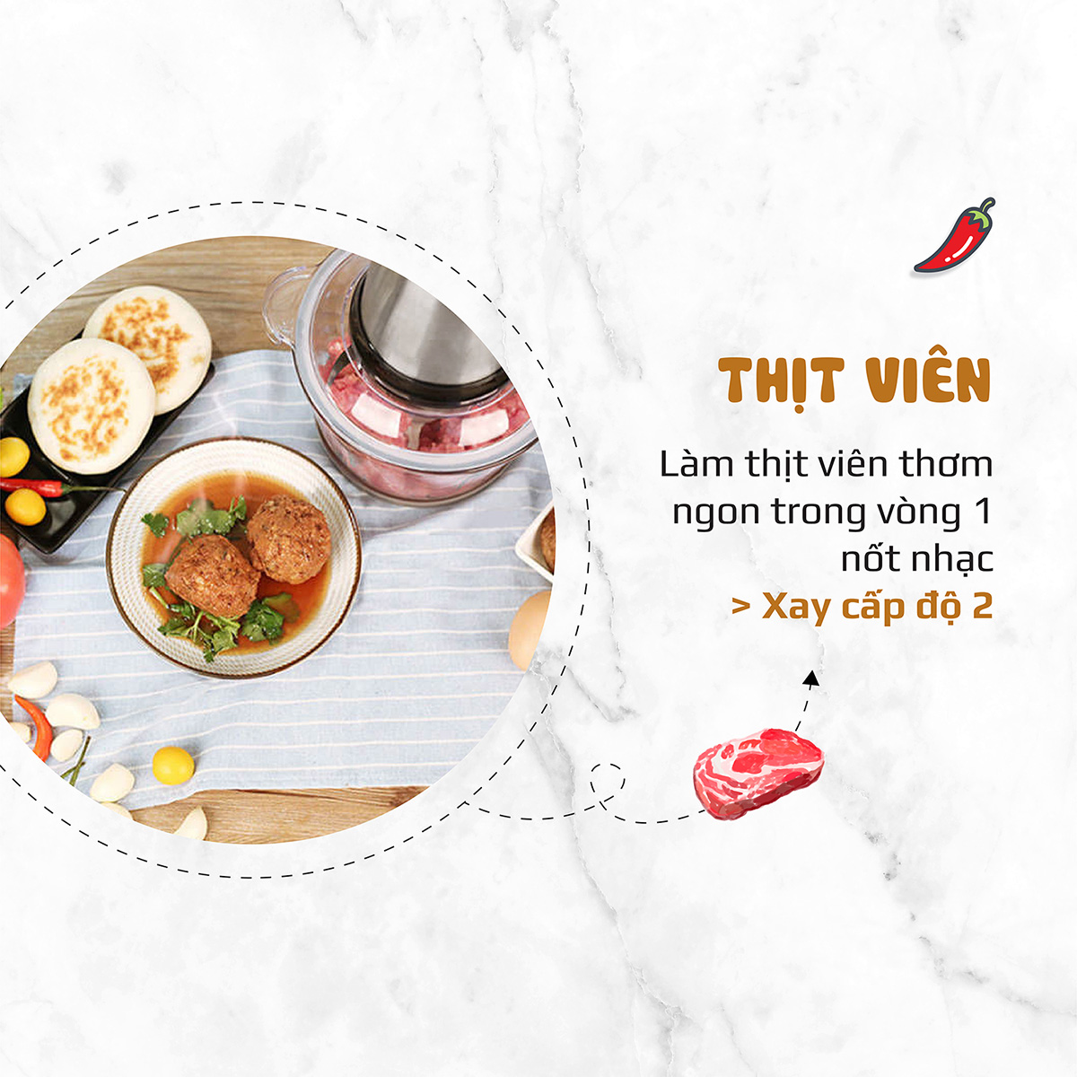Máy Xay Thịt Đa Năng OLIVO FC21 Dung Tích 2.1L - Công Suất 500W - Thương Hiệu Mỹ