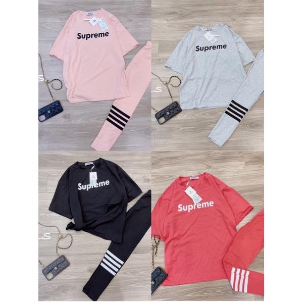 SET ÁO PHÔNG RỘNG LEGGING SỌC SIÊU ĐẸP