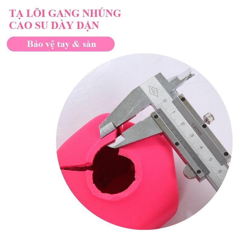 Tạ tay, tạ đơn lõi gang đặc bọc cao su cao cấp 1KG 2KG bền tốt tập gym yoga thể dục tại nhà