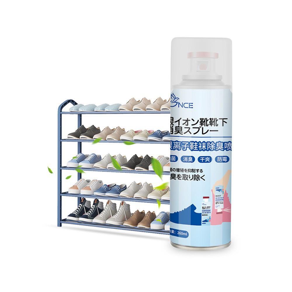 Chai Xịt Hết Mùi Hôi Chân - Giày Dép- Tủ Kệ Để Giày Dung Tích 260ml Với Công Nghệ Nano Bạc Không Gây Kích Ứng Da - Hàng Chất Lượng KST