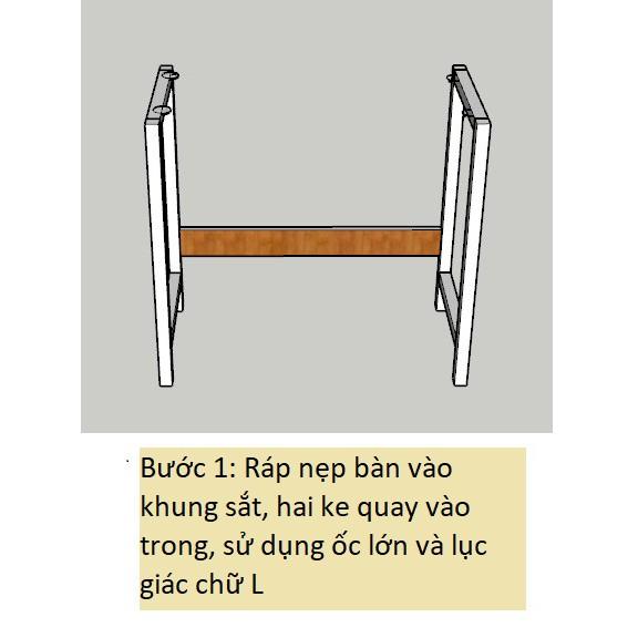 bàn làm việc - Nâu - 100x50x75cm