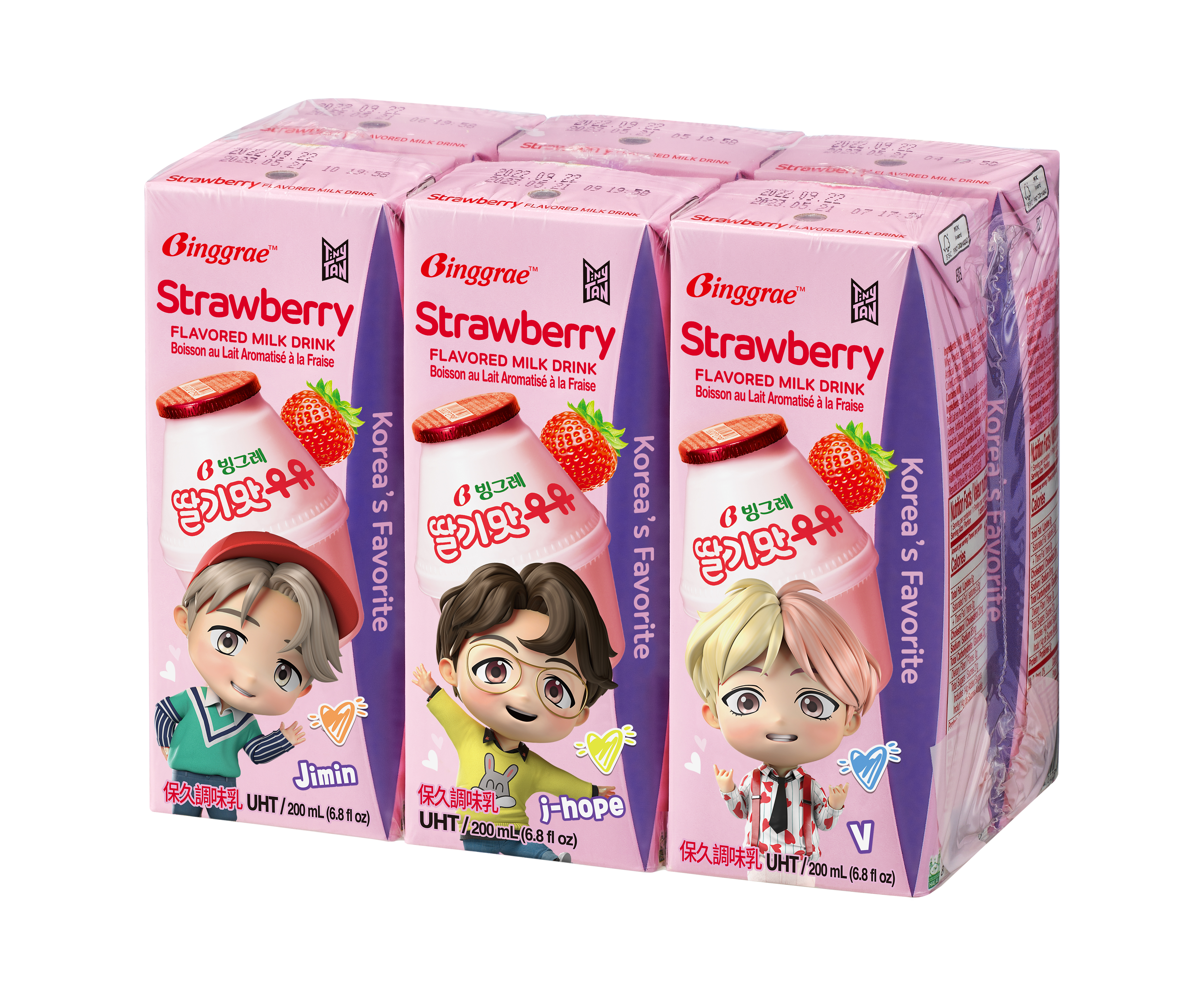 Thùng Sữa Dâu Hàn Quốc Binggrae Strawberry Milk (200ml x 24 hộp)