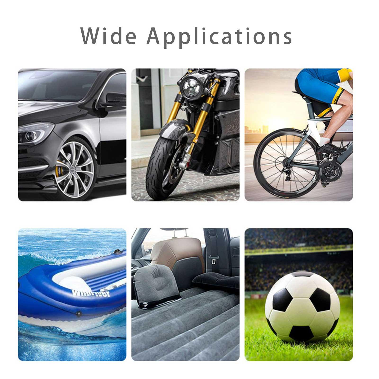 Car Tire Inflatable Pump Portable 12V Air Pump Snap Type Automatically Stop with Night Lamp