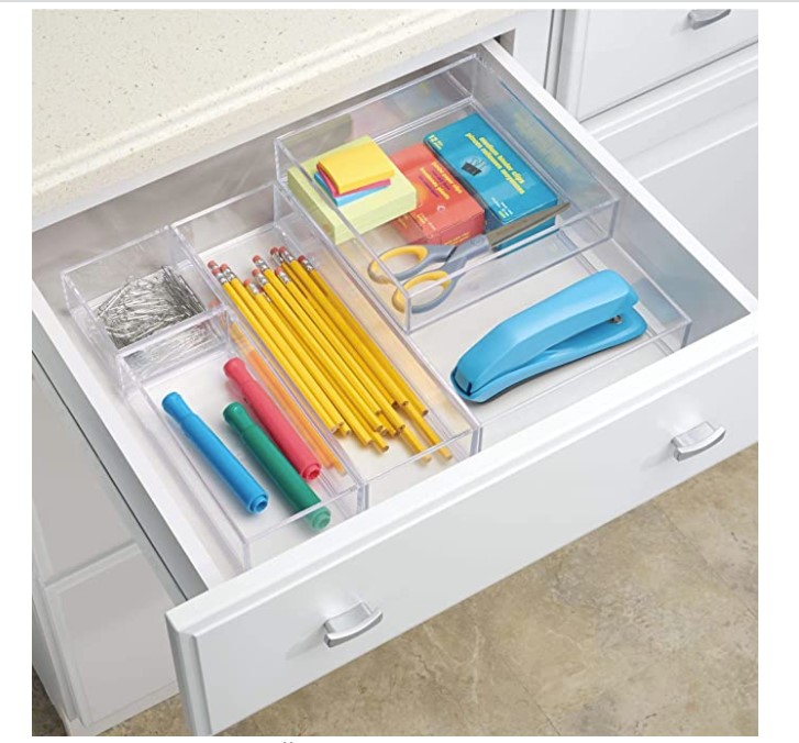 Hộp mica không nắp Enter TB107 180x130x50mm mica dày 3mm, Khay chia ngăn kéo hộc tủ, Khay nhựa đựng đồ dùng