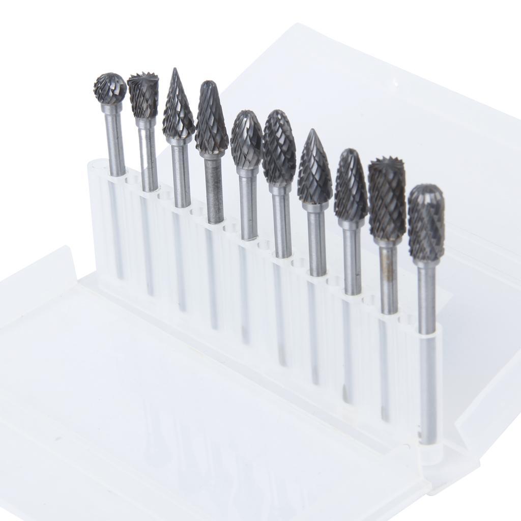 10pcs Tungsten Steel YG8 Carbide Rotary Burr for Deburring Polishing Metal