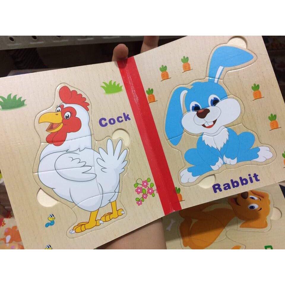 Đồ Chơi Gỗ-Sách Ghép Gỗ Nhiều Chủ Đề Cho Bé