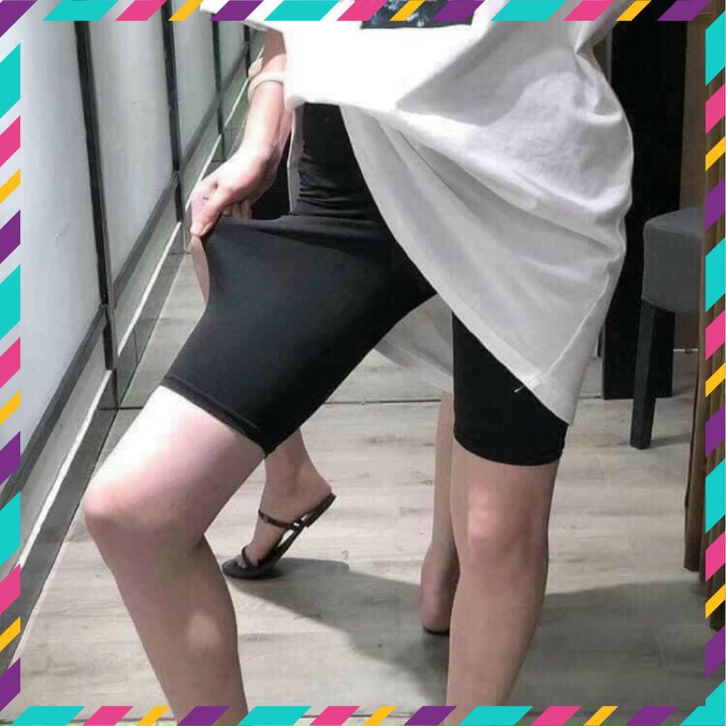 Quần Legging Ngố Đùi - Quần Lửng Nữ cuộn tím Siêu co giãn