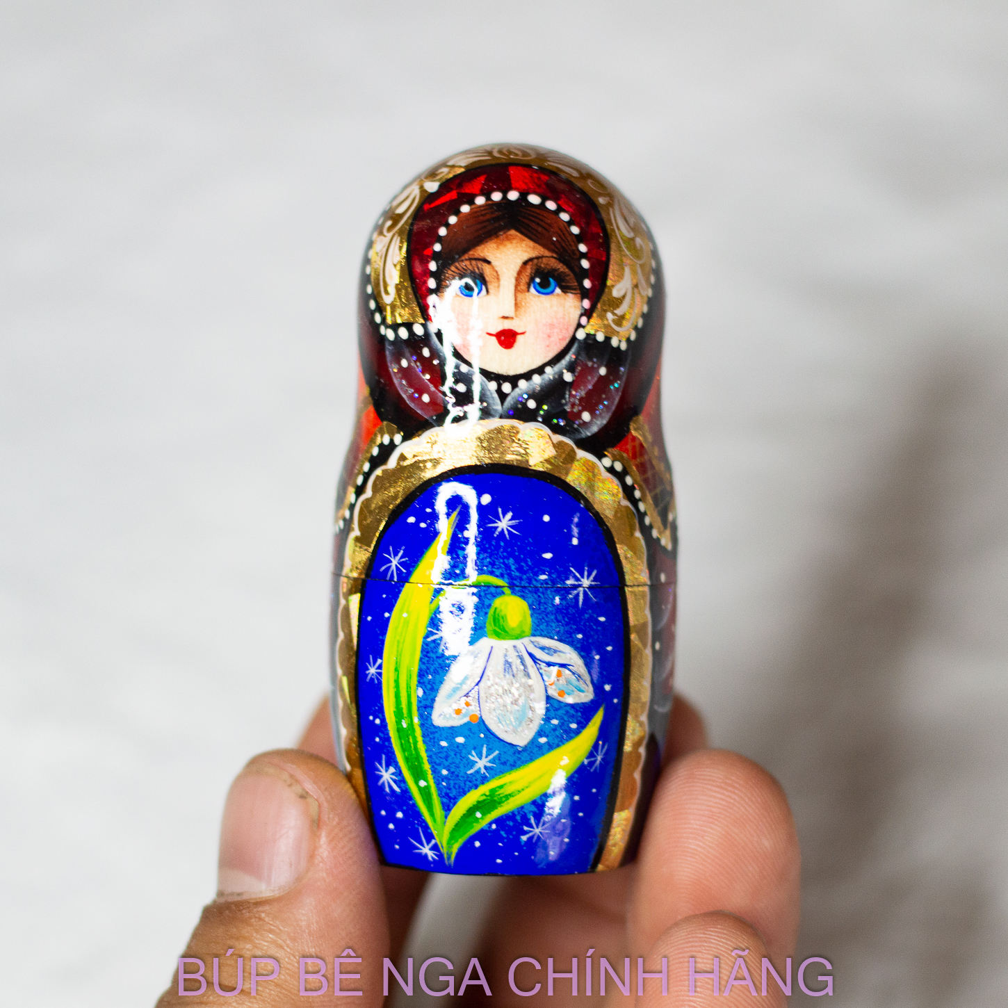 BỘ BÚP BÊ NGA MATRYOSHKA CAO CẤP 5 LỚP 18CM "CÔNG CHÚA TUYẾT"