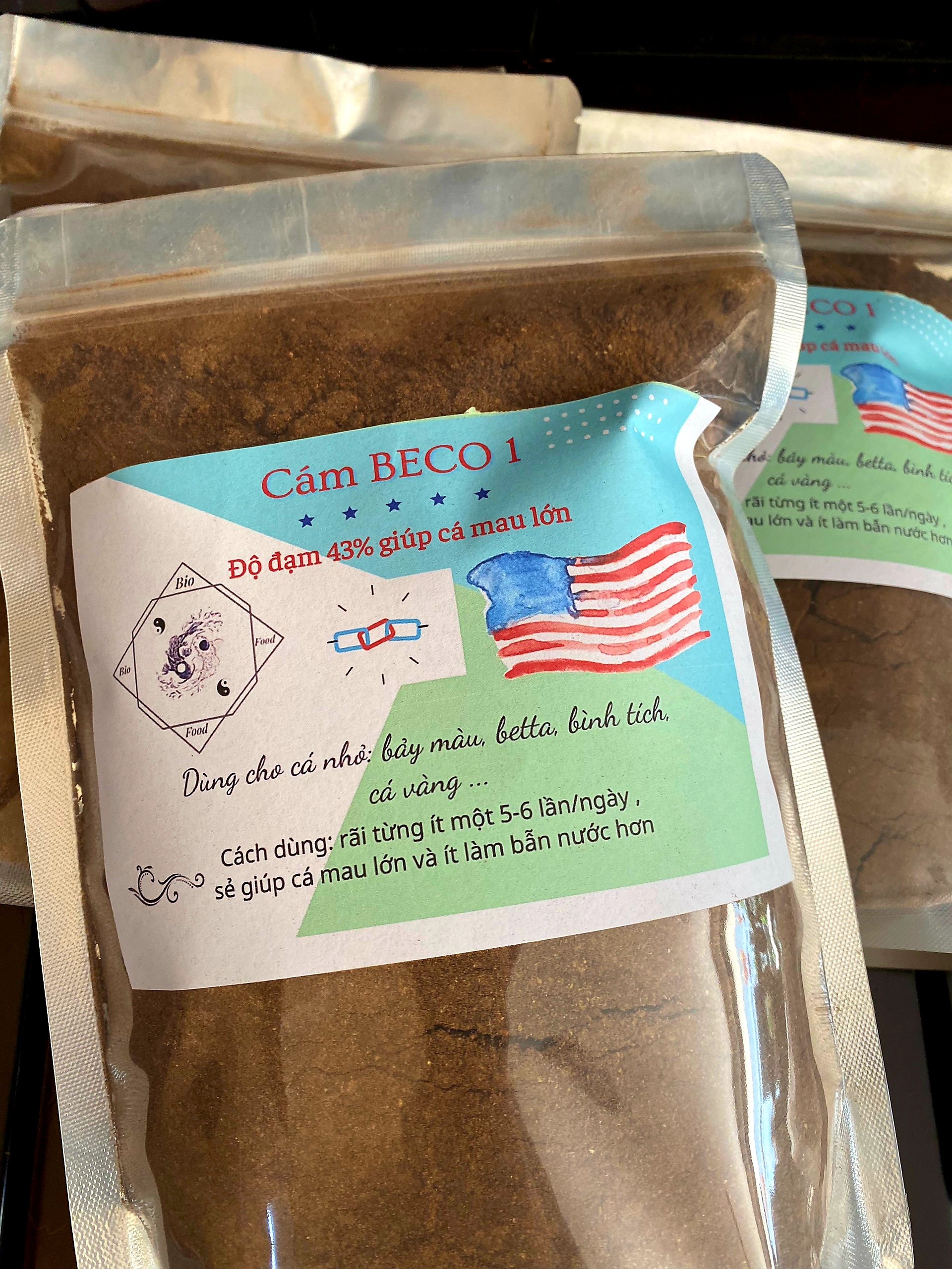 500g Cám BECO 1 NEW - Thức ăn cho cá nhỏ Bio Food túi zip 500 g