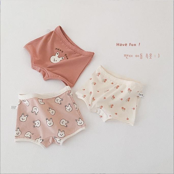 Set 3 quần chip/boxer cotton họa tiết thú cưng cho bé Q888