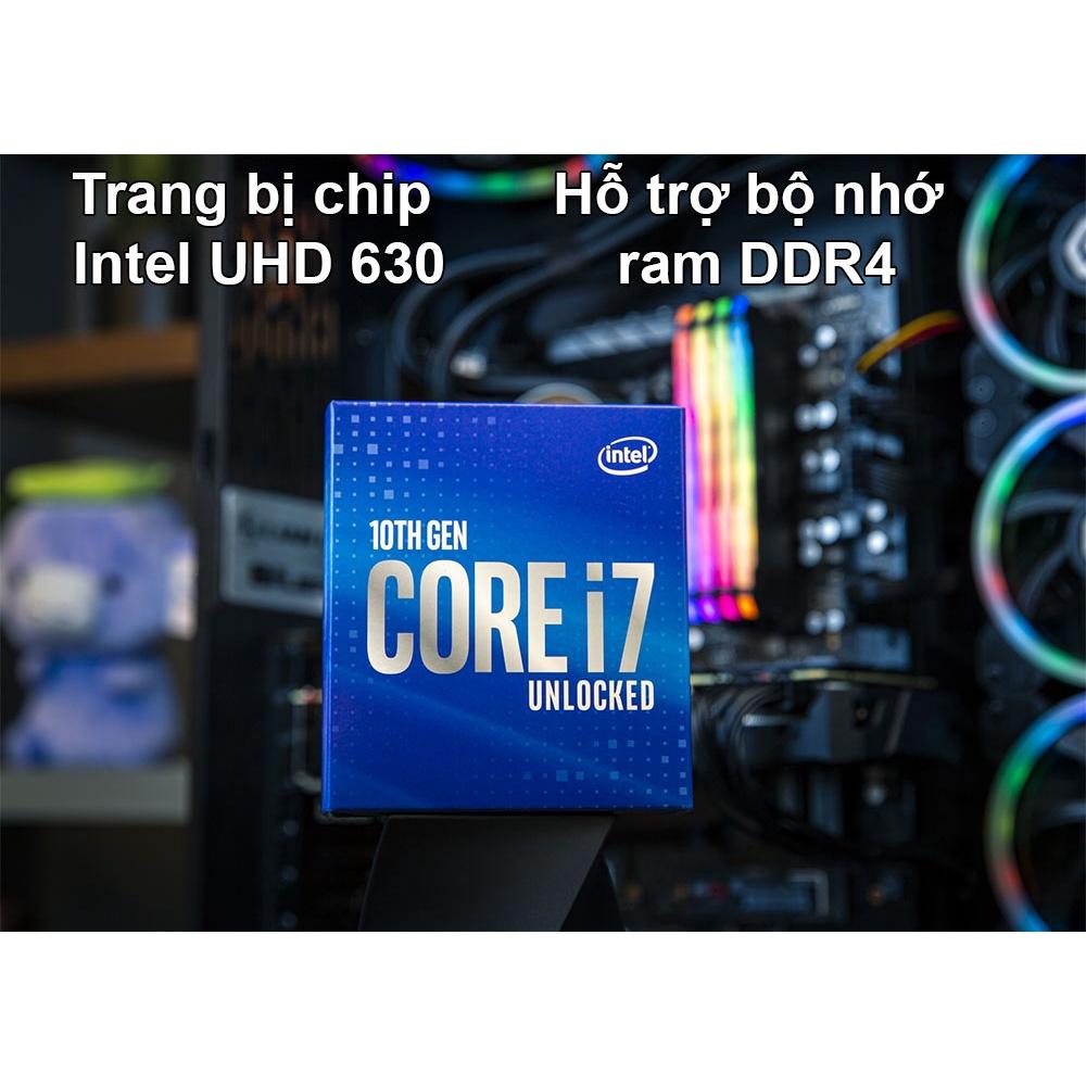 CPU INTEL Core i7-10700 (8C/16T, 2.90 GHz Up to 4.80 GHz, 16MB) - 1200 - Hàng Chính Hãng