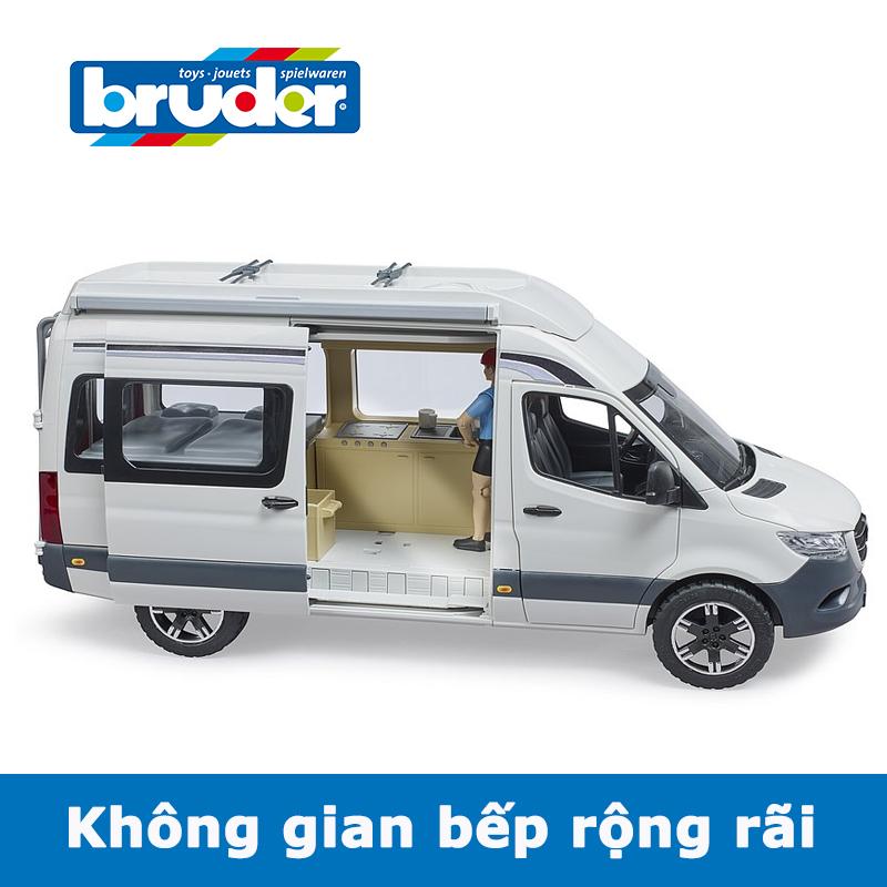 Đồ Chơi BRUDER Mô Hình Tỷ Lệ 1:16 Xe Cắm Trại Mercedes Với Tài Xế BRU02672