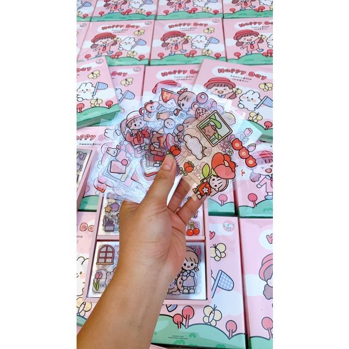 BỘ 1000 STICKER CÔ GÁI VÀ BÉ THỎ CHO BÉ YÊU TRANG TRÍ
