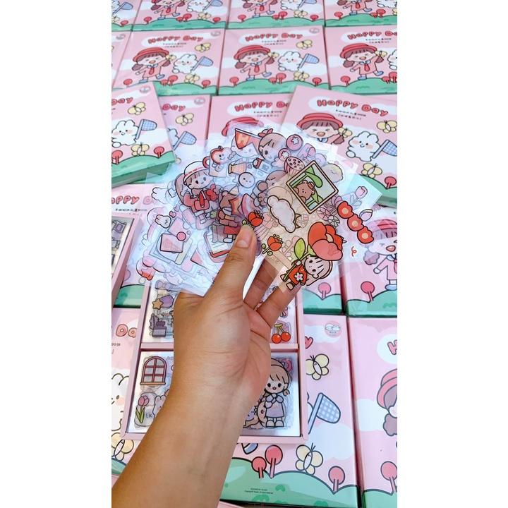 BỘ 1000 STICKER CÔ GÁI VÀ BÉ THỎ CHO BÉ YÊU TRANG TRÍ