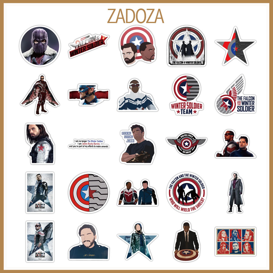 Sticker the falcon and the winter soldier decal dán laptop , điện thoại hình dán trang trí