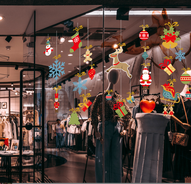 Decal trang trí tường NOEL - RÈM PHỤ KIỆN NOEL ĐỘC ĐÁO VUI NHỘN