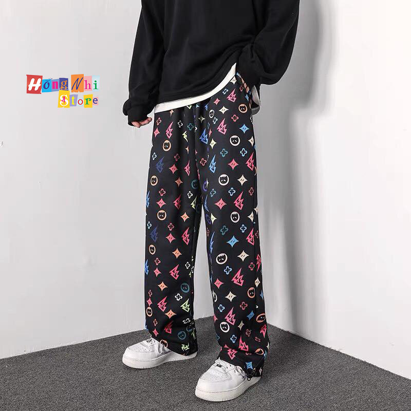 Quần Jogger 3D Ulzzang Unisex Jogger Hoạt Hình Dây Rút Lai Ống Rộng V2 - MM