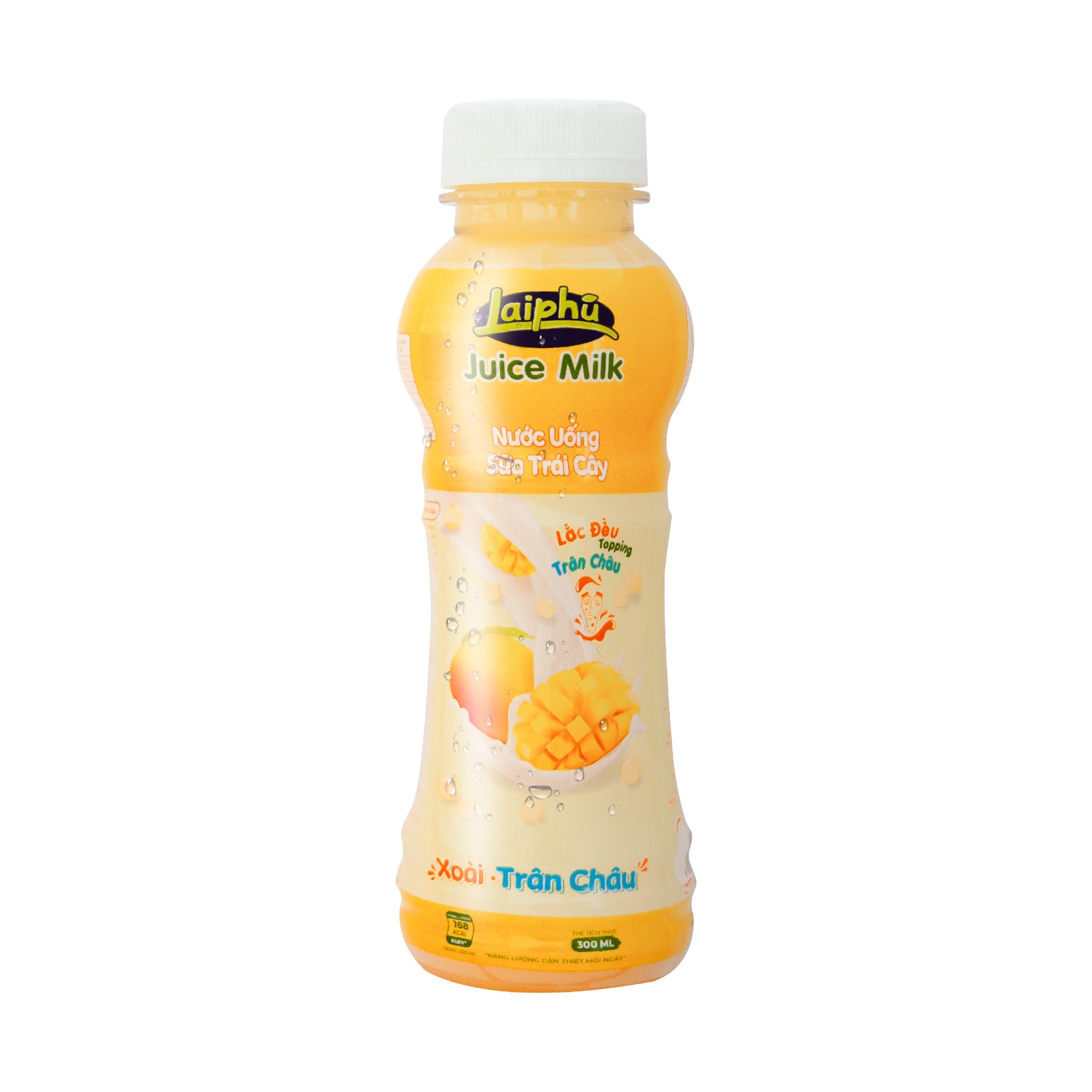 Sữa Trái Cây Xoài Trân Châu Lai Phú Chai 300ml - Lốc 6 Chai