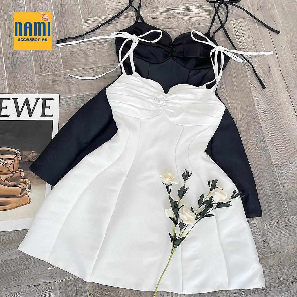 Đầm xoè hai dây xếp ly ngực lên dáng xinh xắn đáng yêu Nanami - ATNU055