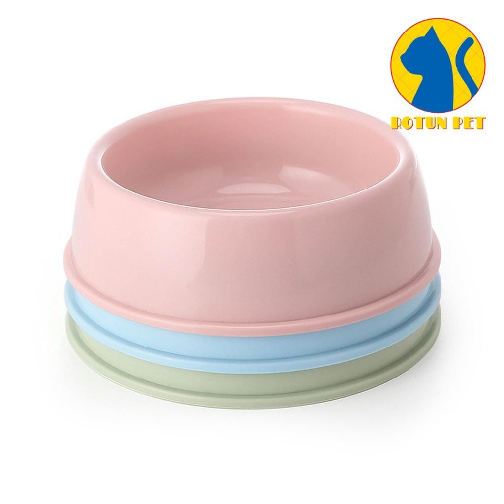 Bát ăn cho mèo chó thú cưng bằng nhựa dày cỡ vừa D15cm, D18cm