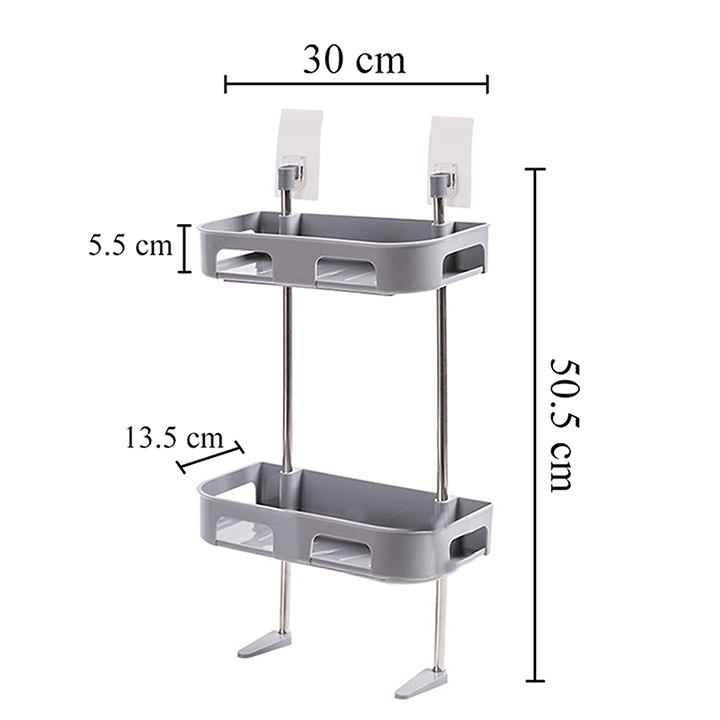 Kệ nhà bếp 2 tầng áp tường + Tặng khăn lau tay hình gấu