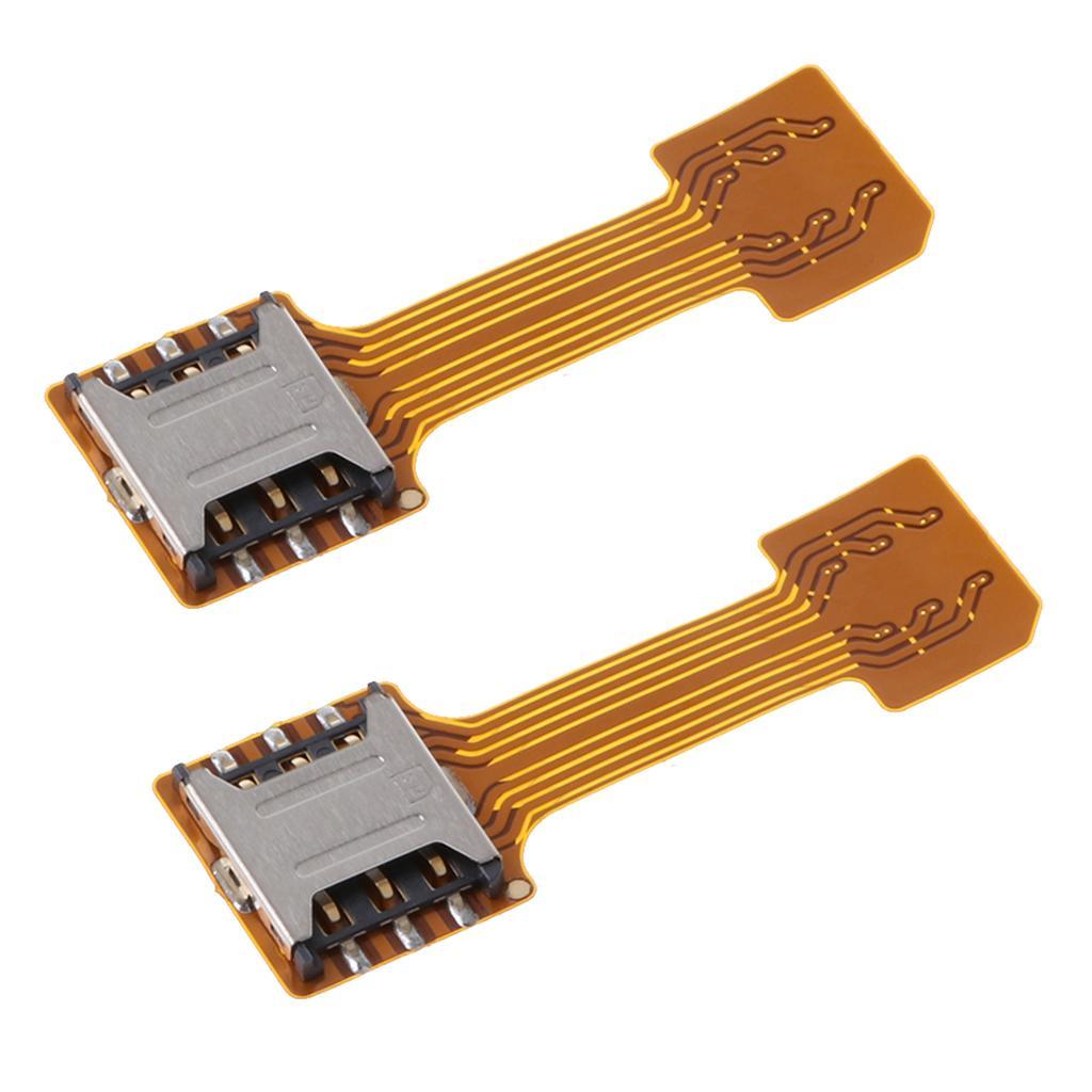 2x Mini Dual SIM Card TF Card Adapter Extender For Samsung Android Nano SIM