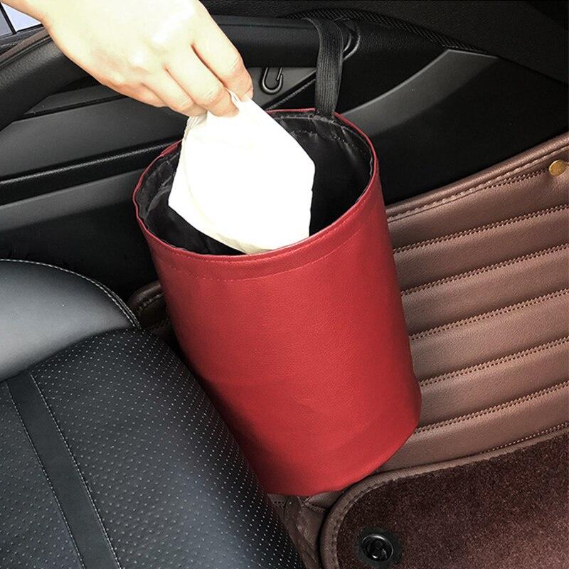 Da xe hơi Thùng rác Có thể chống bụi Hộp đựng rác Giá đỡ rác