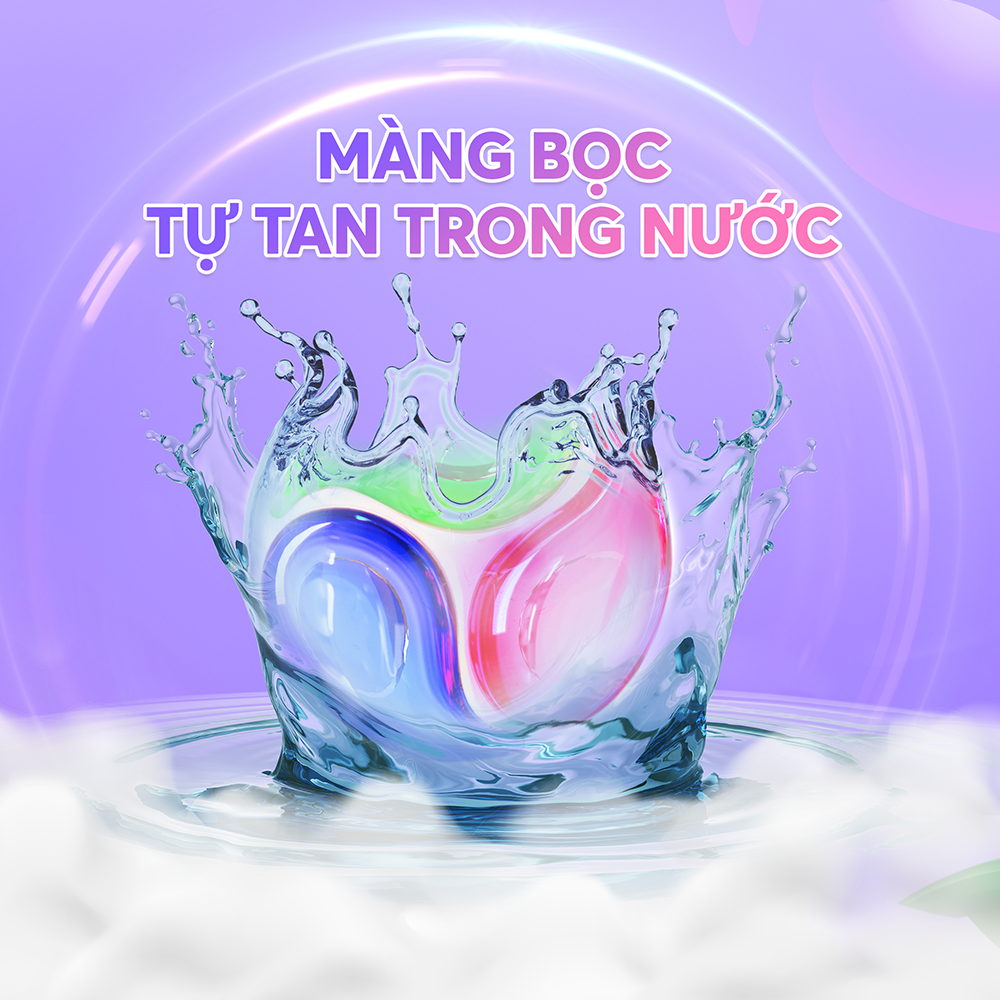 Combo 2 túi viên giặt xả MaxKleen Hương ngày thư thái