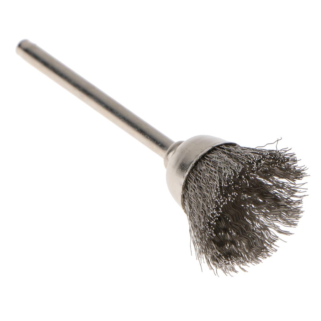 3Pcs Steel Wire Brush Polishing Wheels Full Kit For Rotary Tools