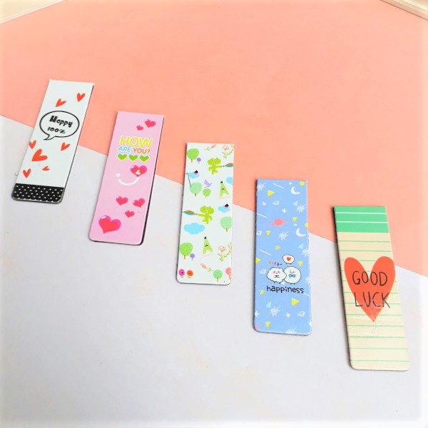 Combo 5 Bookmark Nam Châm Đánh Dấu Sách - Love (Mẫu Ngẫu Nhiên)