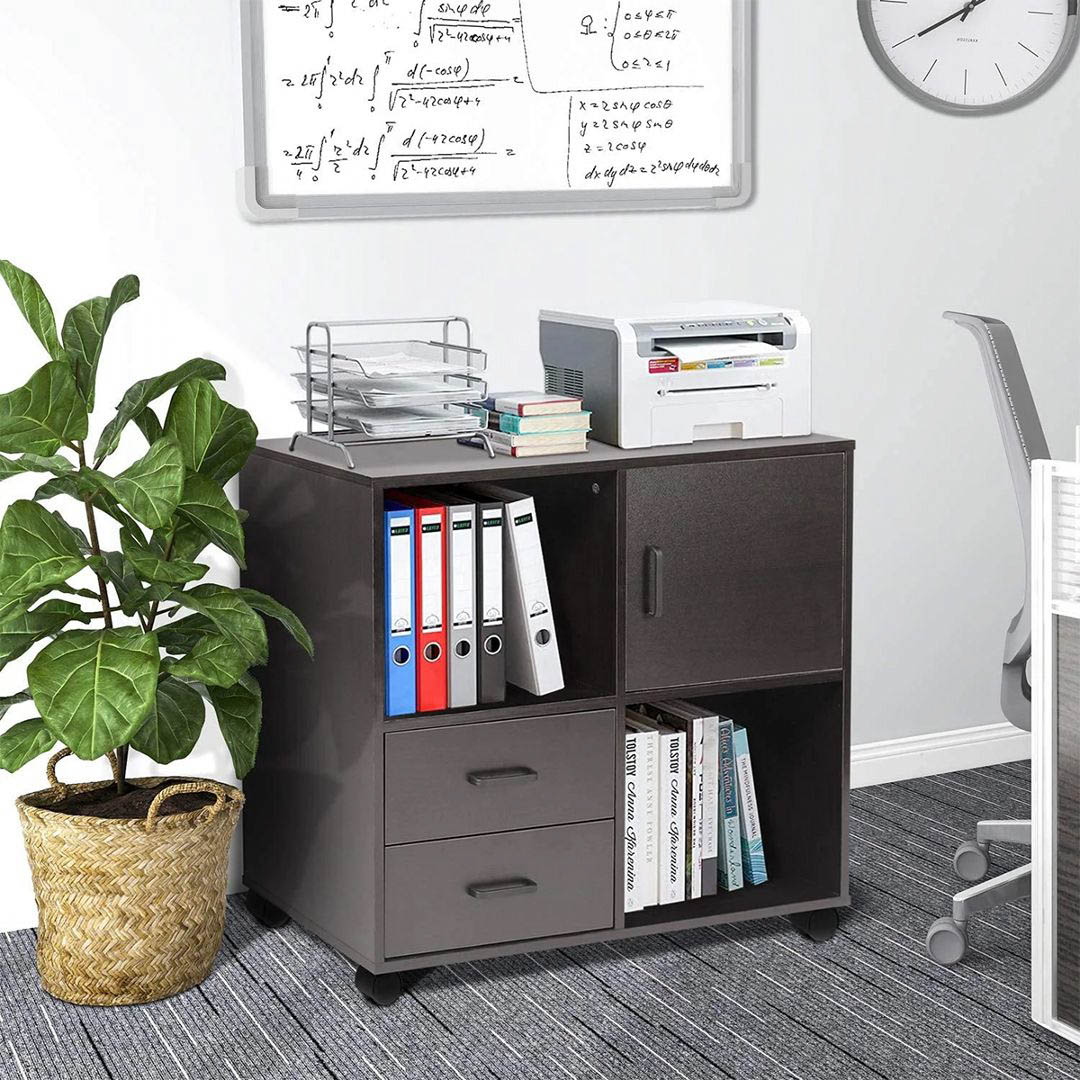 Kệ để máy in gỗ hiện đại SMLIFE Prettz | Gỗ MDF dày 17mm chống ẩm | D70xR35xC71cm