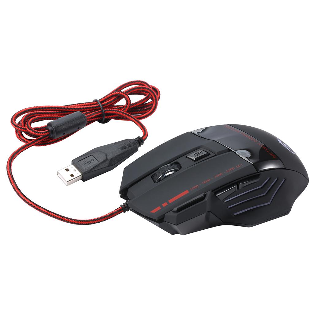 5500DPI 7 Buttons LED USB Optical Wired Gaming Mouse for Pro Gamer Computer