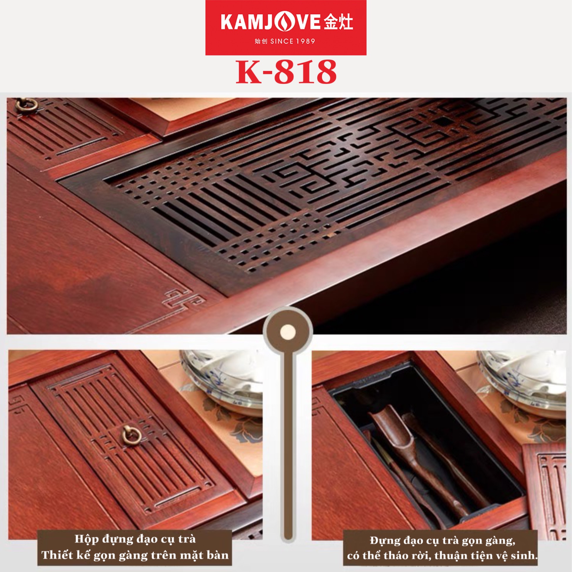 Bộ Bàn Trà Ấm Điện K-818