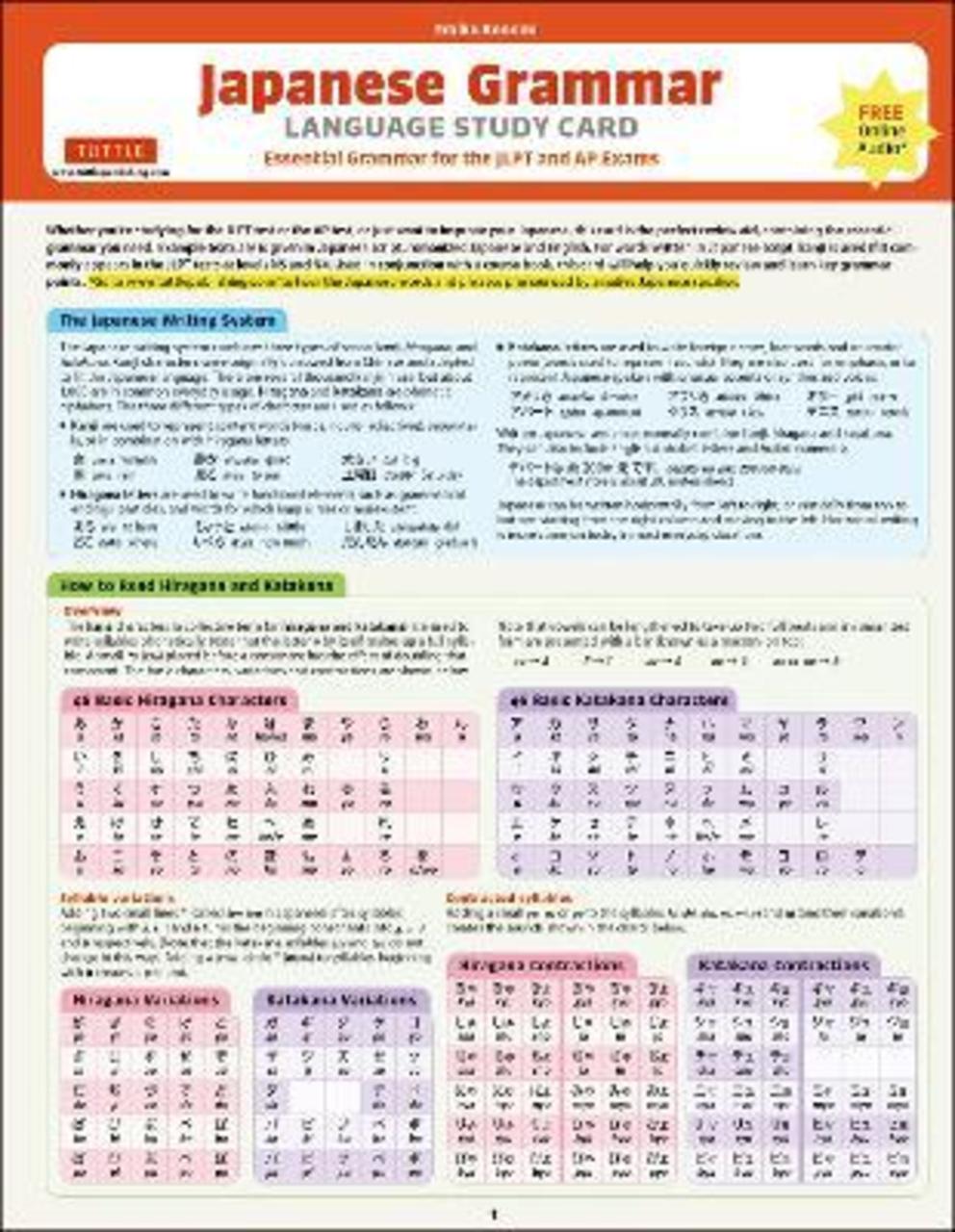 Sách - Japanese Grammar Language Study Card : Essential Grammar Points for the J by Emiko Konomi