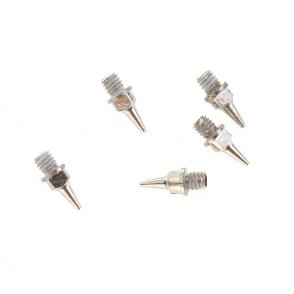 Stainless Steel 5pcs 0.3mm Airbrush Needle & 5pcs 0.2mm Nozzle